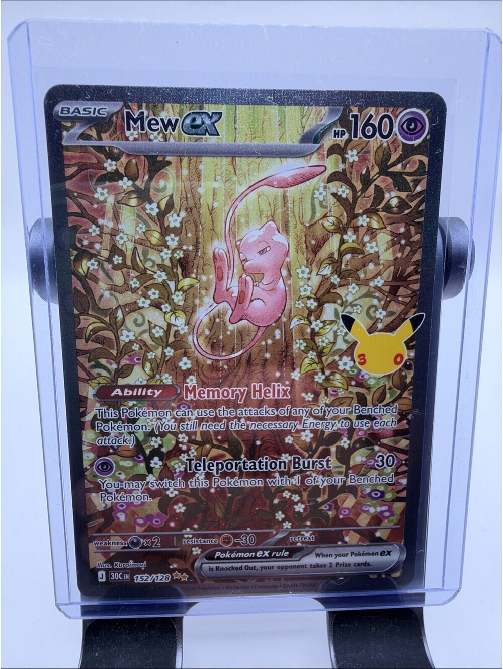 Mew ex 152/128 SIR (Special Illustration Rare) 30th Celebration Fresh Pull